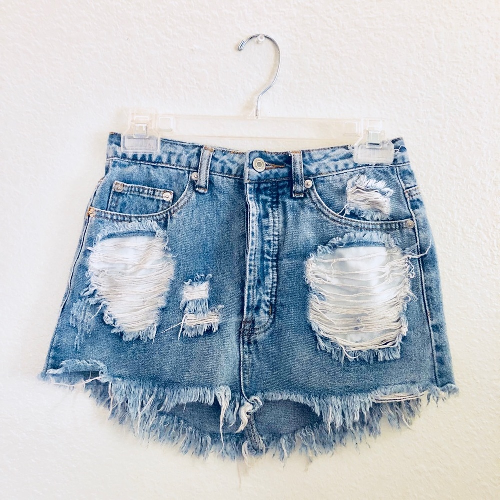 Signature8 Denim Skirt.